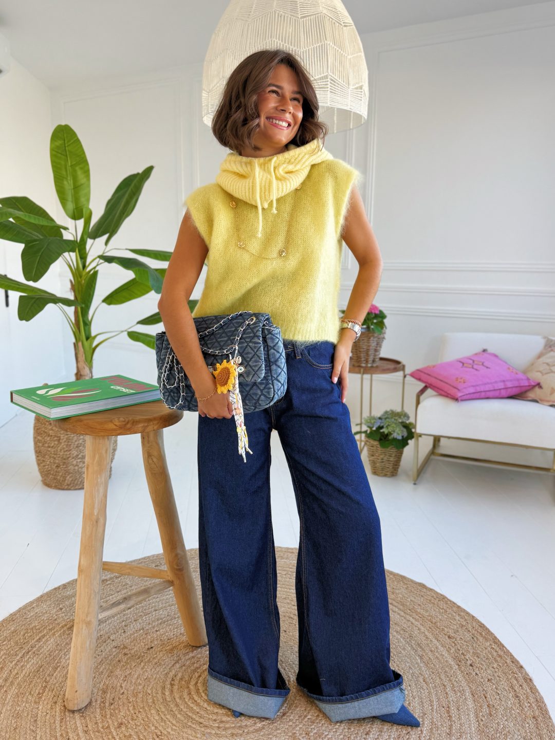 CAGOULE en laine jaune – Image 3