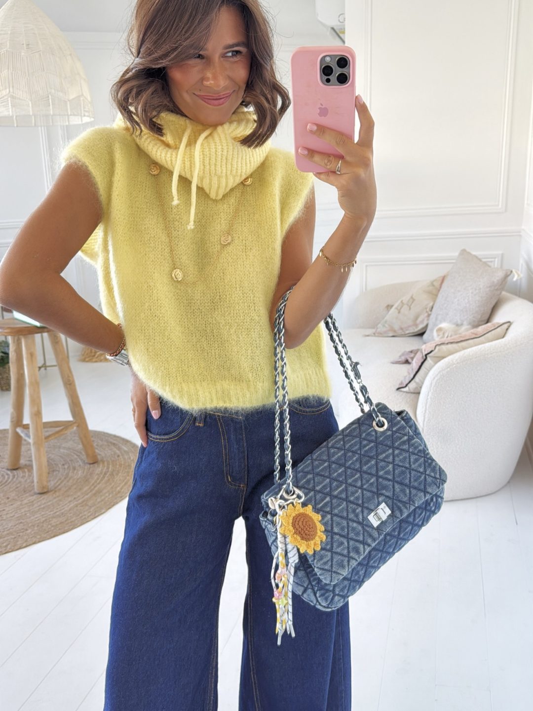 CAGOULE en laine jaune – Image 4