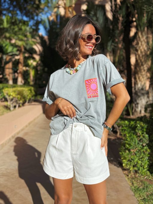 Short en coton GASPARD blanc