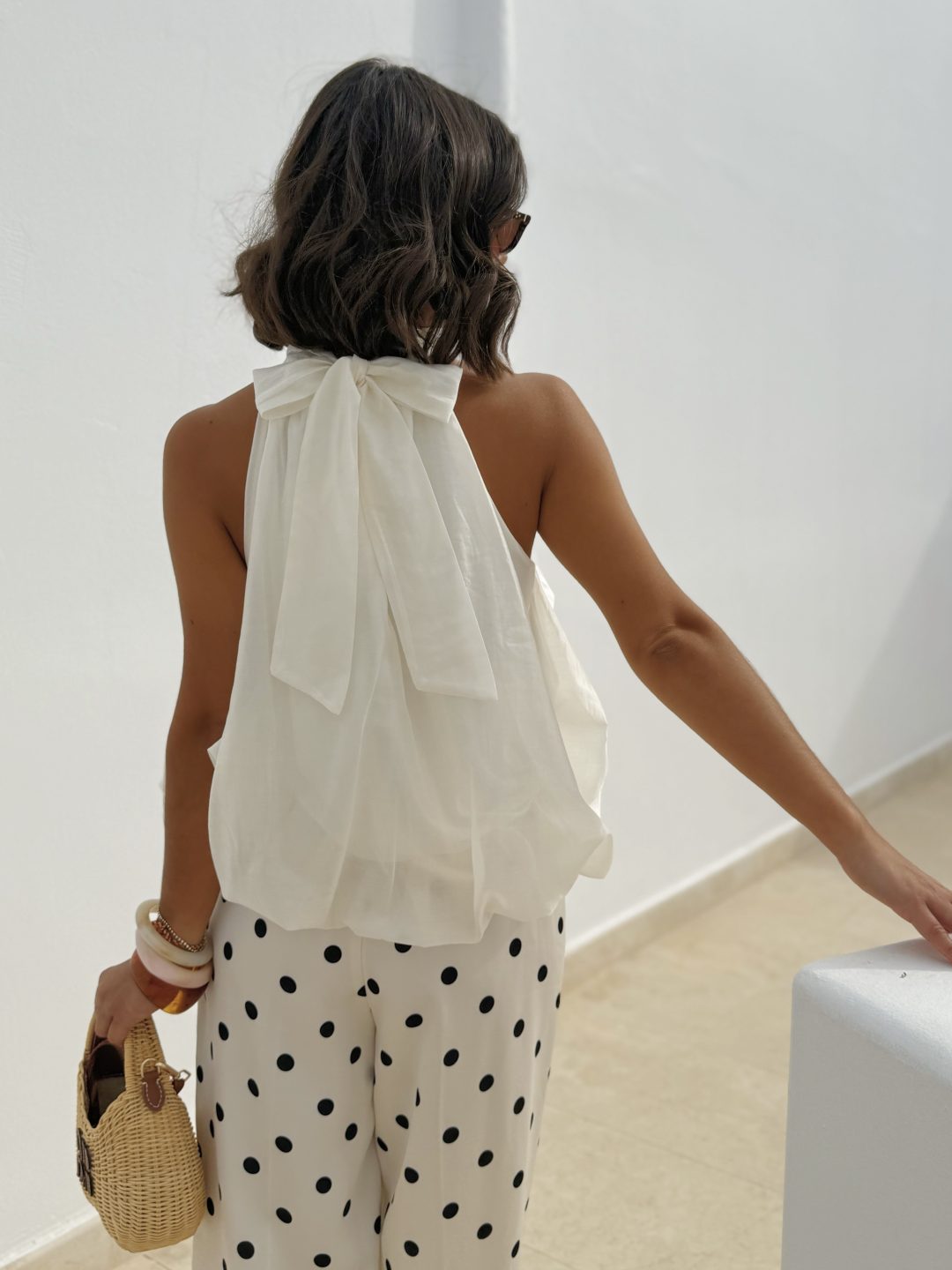 Pantalon satiné a POIS – Image 3