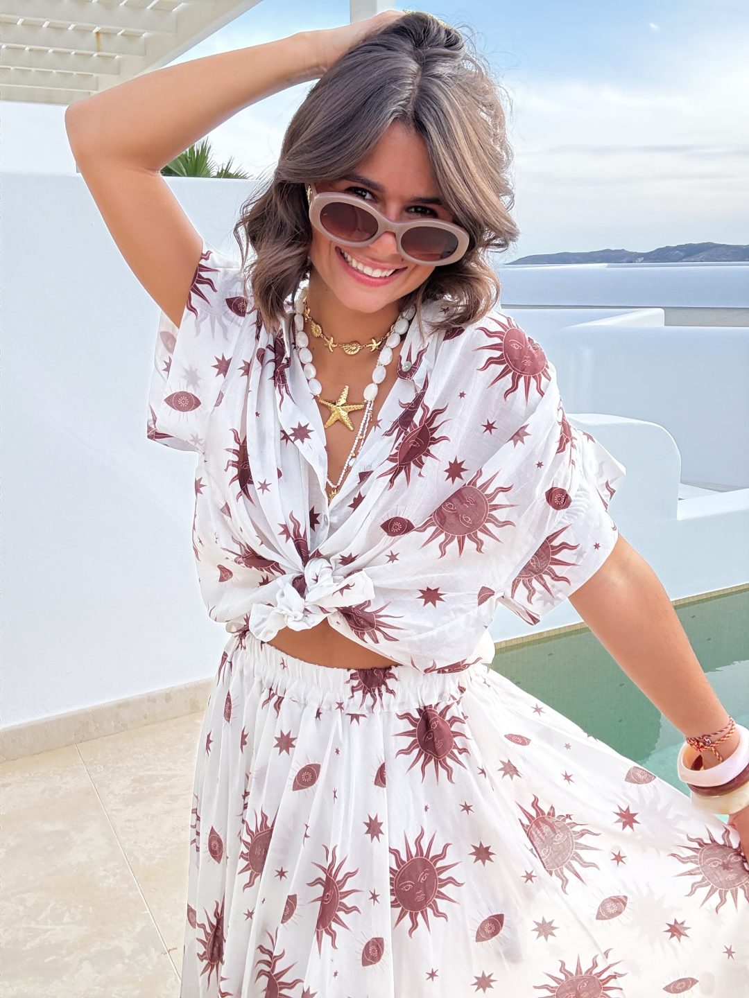 Jupe  CHIARA imprimé soleil – Image 6