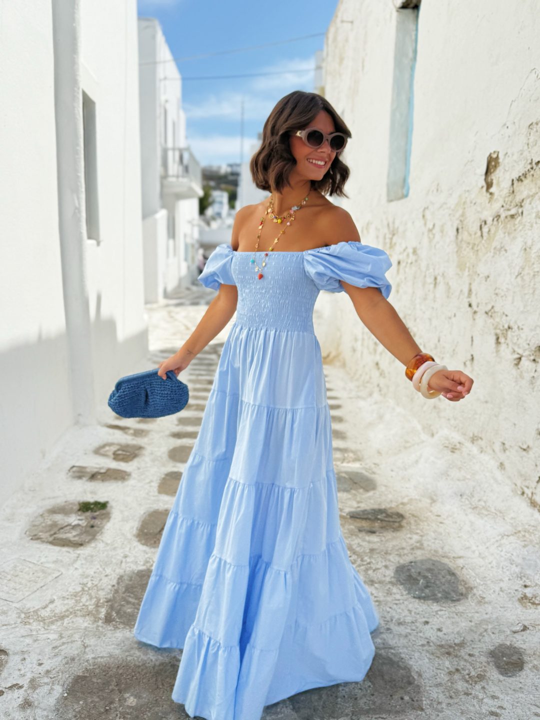 Robe SANTORIN bleu ciel – Image 4