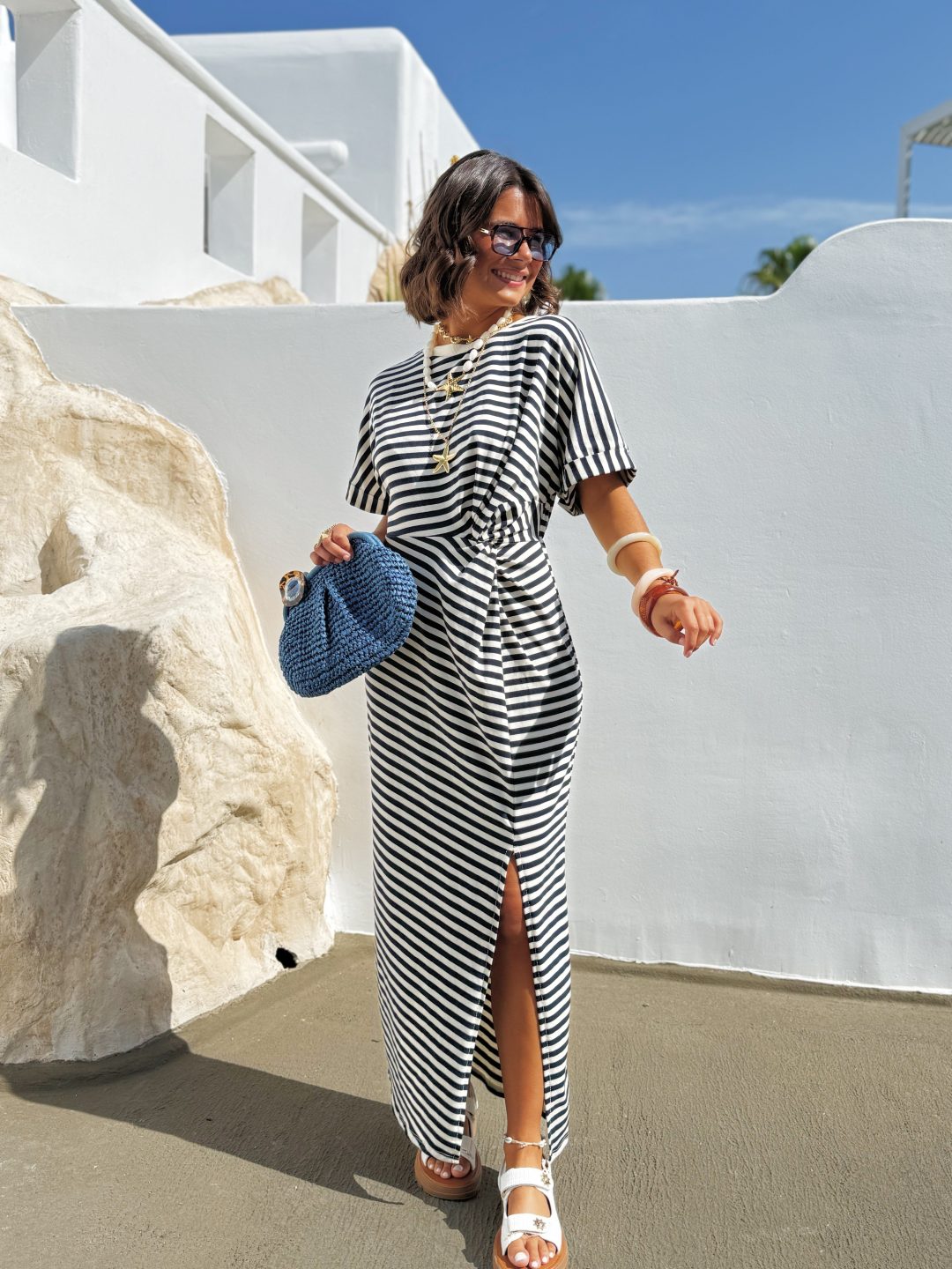 Robe tee-shirt MARINIÈRE marine – Image 3
