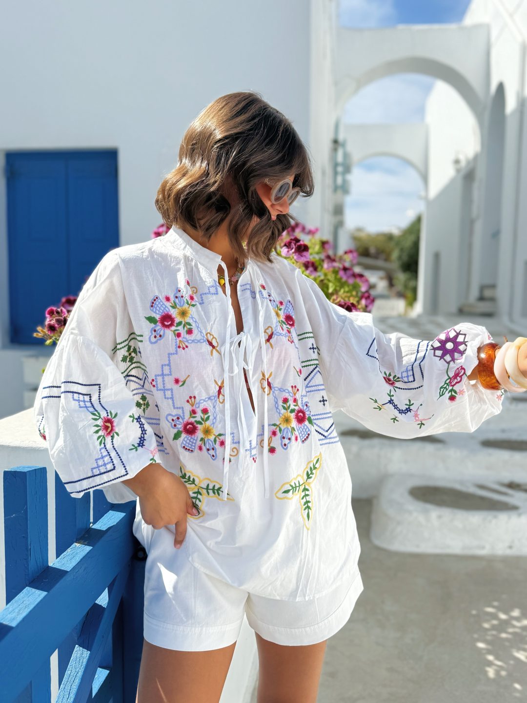Blouse FLOWER à noeuds – Image 2
