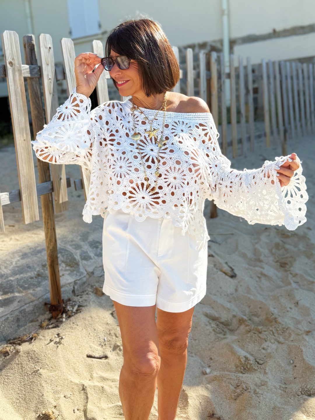 Top en CROCHET blanc – Image 3
