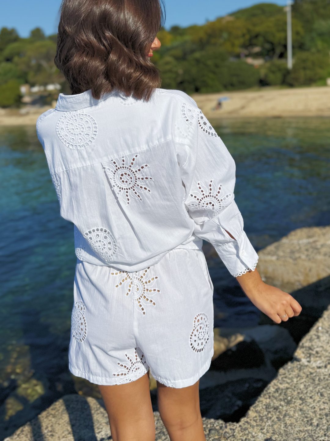 Chemise ajourée CIGALE blanc – Image 3