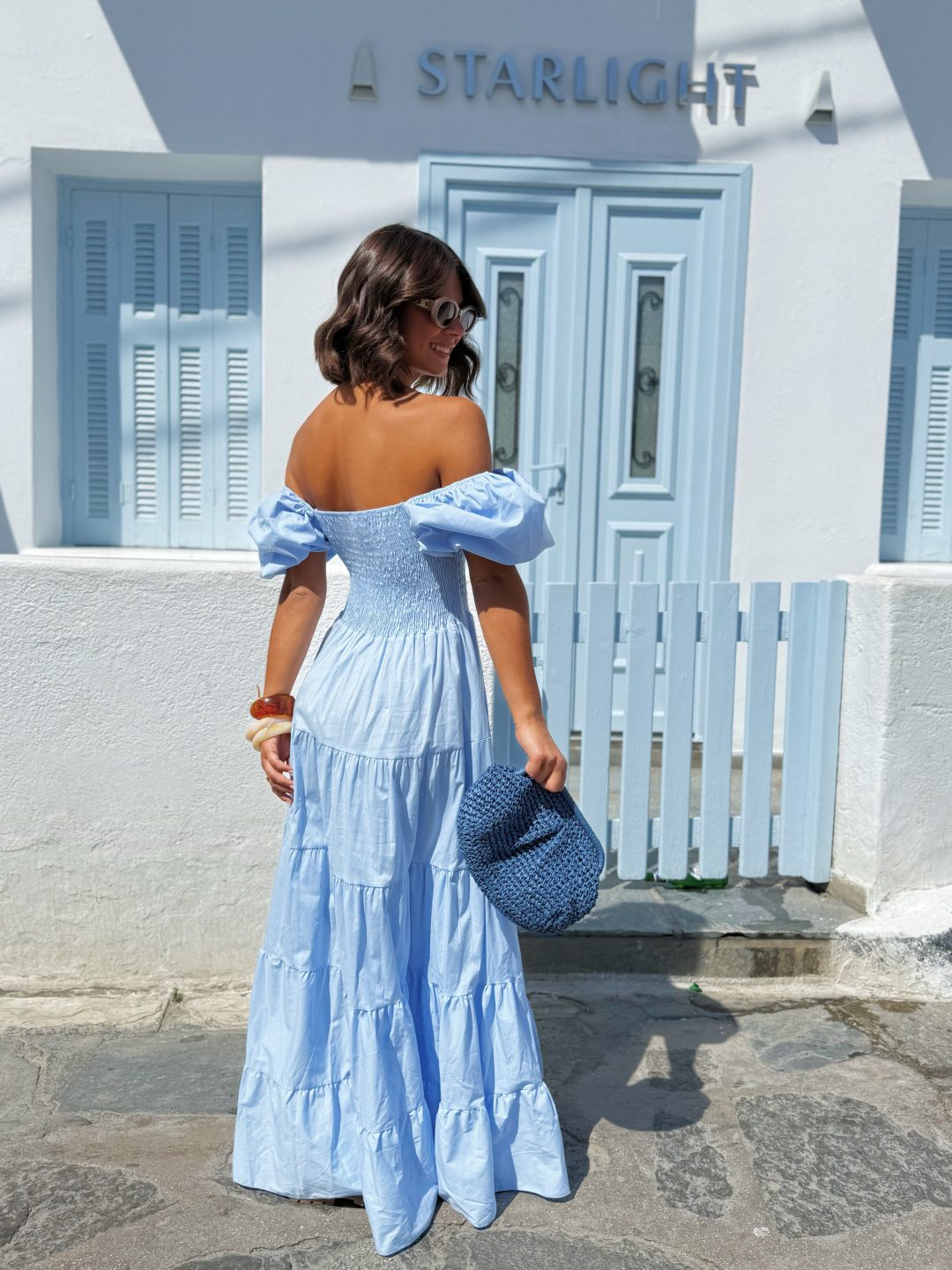 Robe SANTORIN bleu ciel