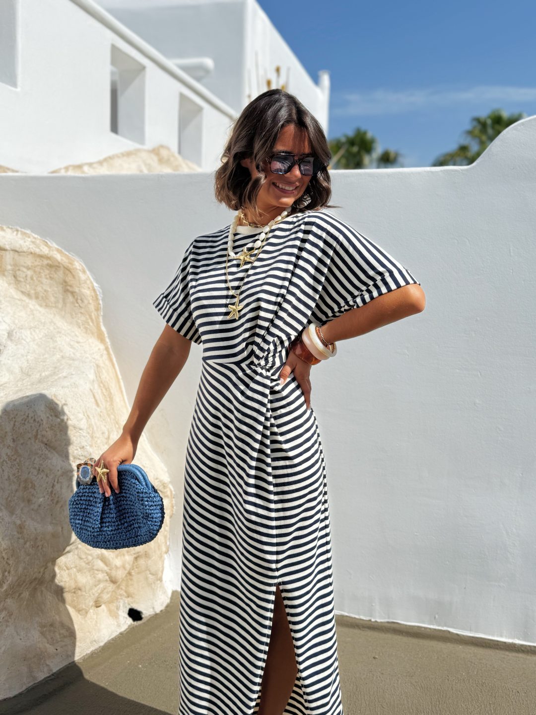 Robe tee-shirt MARINIÈRE marine – Image 5