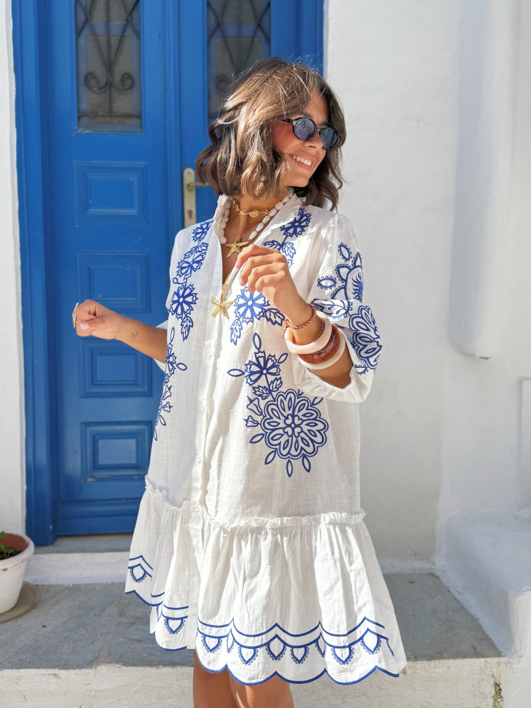 Robe brodée GRECQUE – Image 2