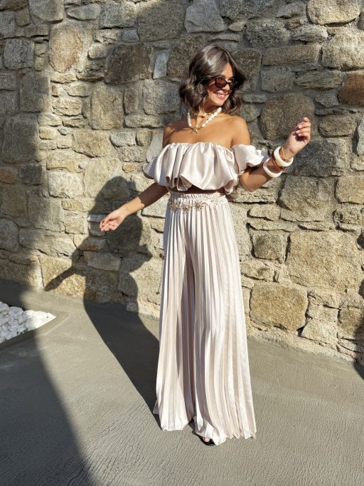 Ensemble PLISSÉ beige (Pré-commande)