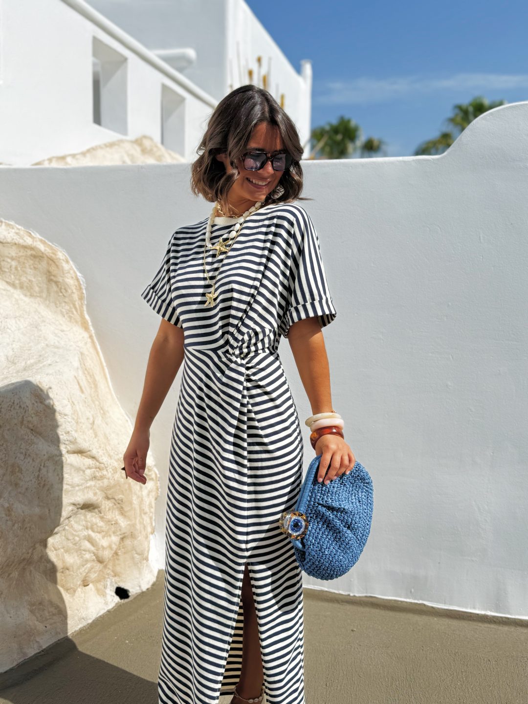 Robe tee-shirt MARINIÈRE marine – Image 2