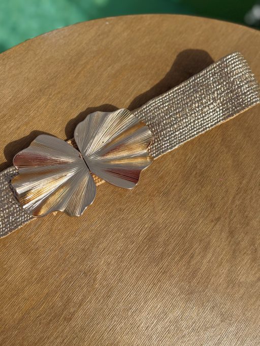 Ceinture doré en raphia