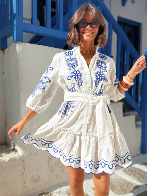 Robe brodée GRECQUE