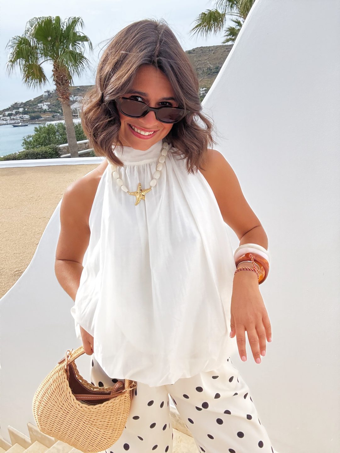 Pantalon satiné a POIS – Image 4